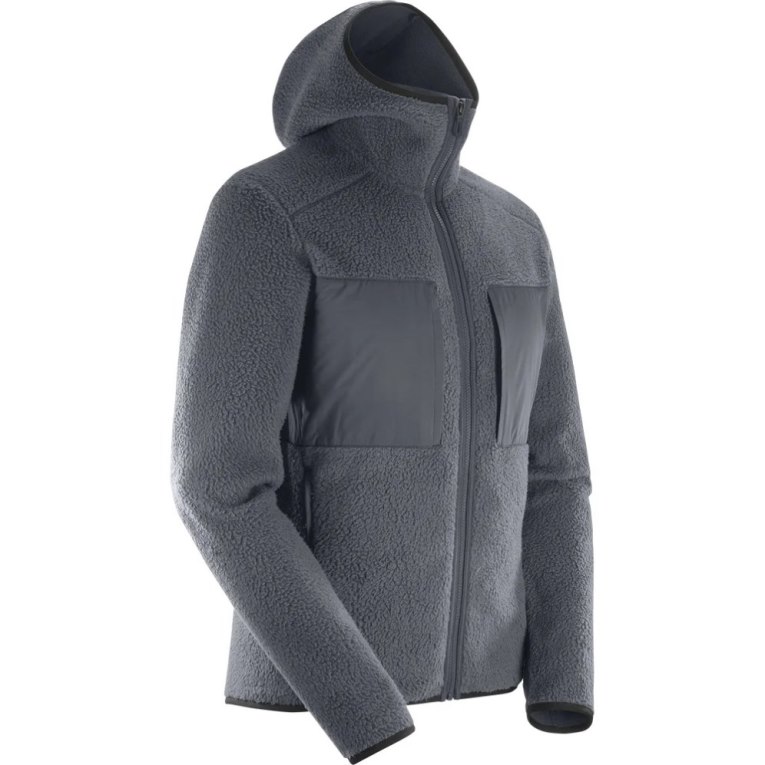 Casaco Salomon Essential Warm Teddy Masculino Cinzentas Escuro | PT K46931